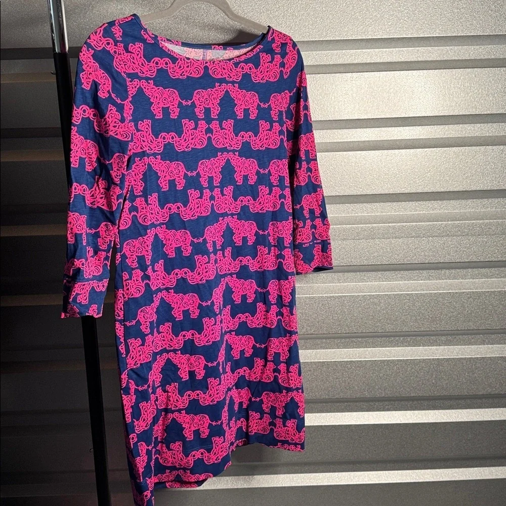 Lilly Pulitzer Marlowe Elephant Print Tunic Dress SZ X Small - Picture 3 of 5